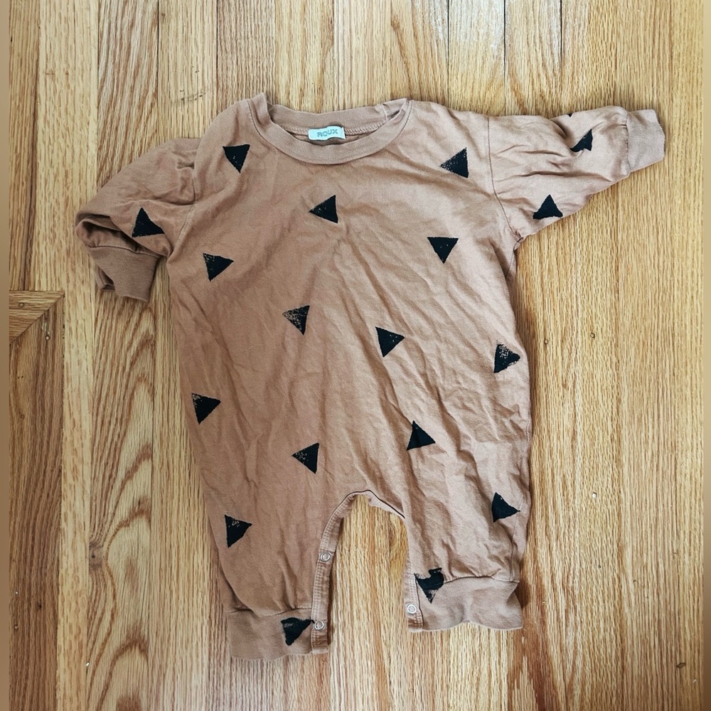 Roux kids Jarvis Cotton Long Sleeve Romper